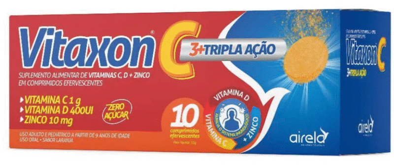 Vitaxon C Tripla Ação - 10 comprimidos efervescentes - AIRELA