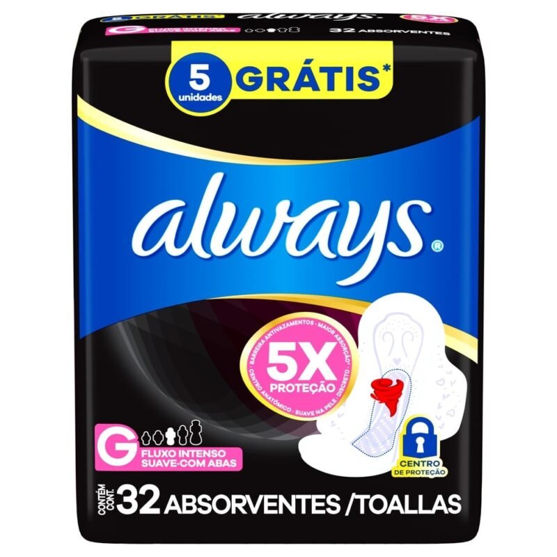 Absorvente Noites Tranquilas Cobertura Suave com Abas G 32un - ALWAYS