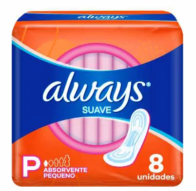 Absorvente Super Proteção Cobertura Suave sem Abas P 8un - ALWAYS