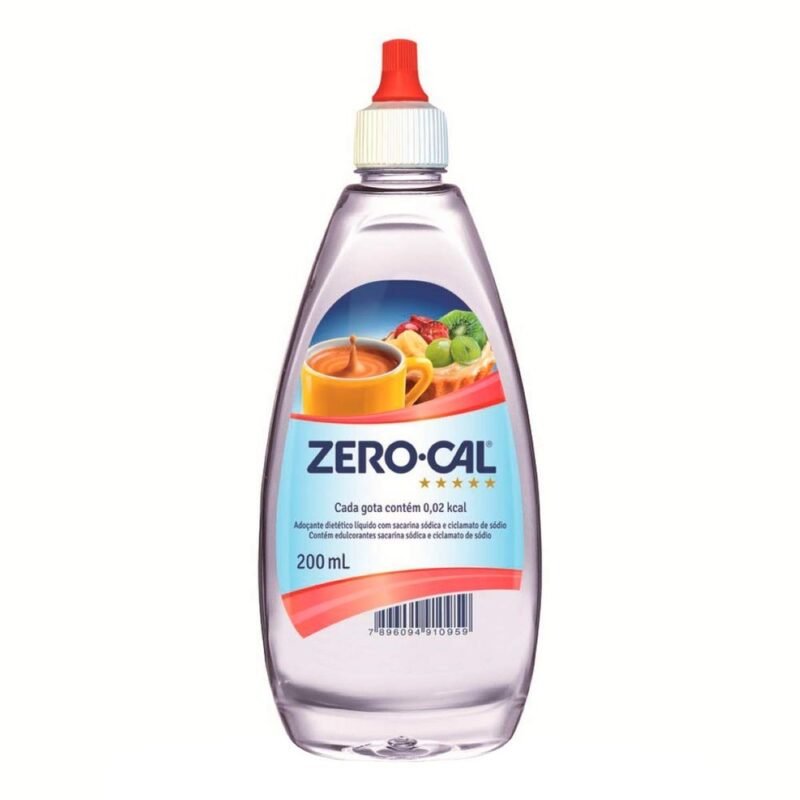 Adoçante Líquido Sacarina 200mL - ZERO CAL