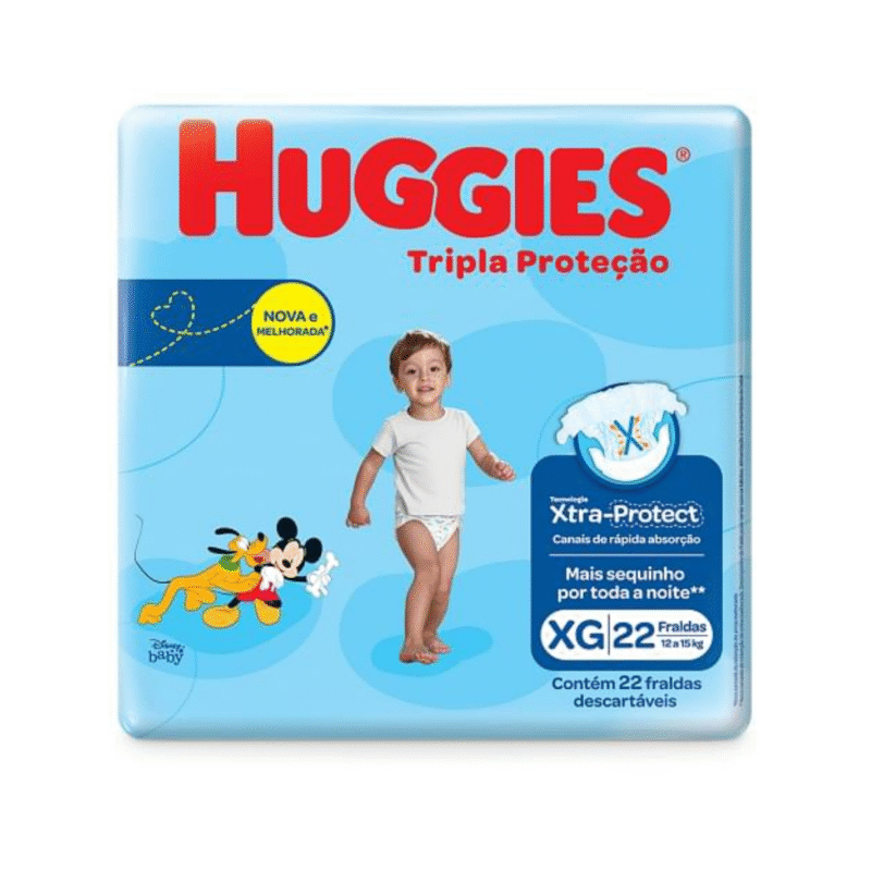 Fralda Tripla Proteção Jumbo XG 22un - HUGGIES