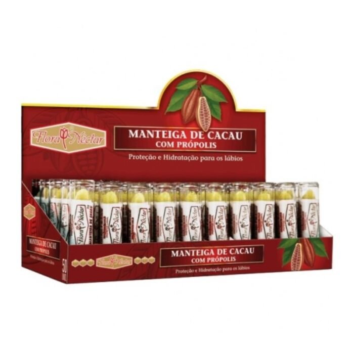 Manteiga de cacau com própolis bastao flora nectar