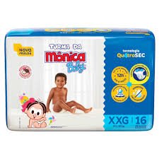 fralda turma da monica xxg 16un