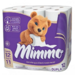 Papel Higiênico Mimmo Folha Dupla 12 Unidades