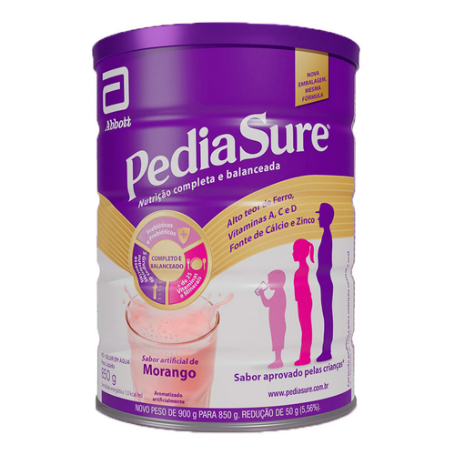 10142601.png Pediasure Pó Sabor Morango 850g Abbott - Imagem 1
