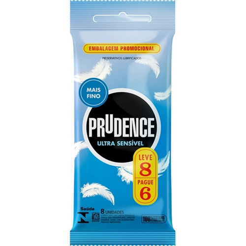 10523801.png Preservativo Prudence Ultra Sensível com 8 Unidades - Imagem 1