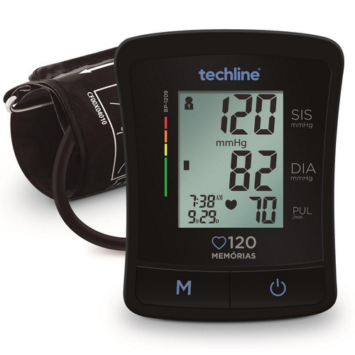 116539601.png Monitor de Pressão Arterial Techline BP-1209 Digital de Braço - Imagem 1