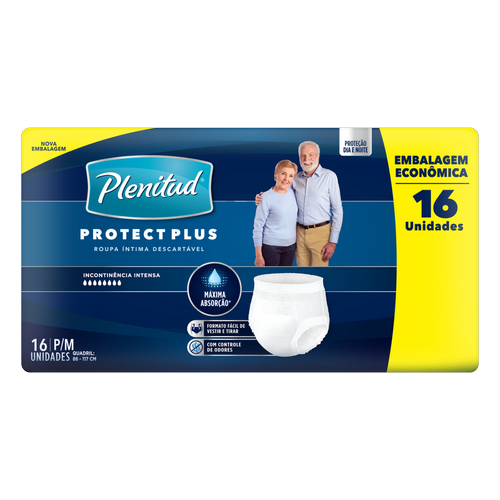 25102.png Roupa Íntima Descartável Plenitud Protect Plus P/M Pacote Econômico com 16 Unidades - Imagem 1