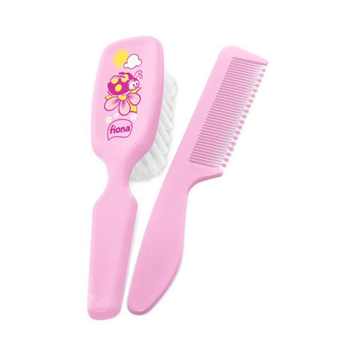 2601801.png Kit Escova e Pente para Bebê Lillo Fiona Rosa - Imagem 1