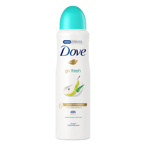 3248801.png Desodorante Antitranspirante Aerossol Dove Go Fresh Pepino e Chá Verde 150ml - Imagem 1