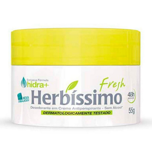 3357601.png Creme Desodorante Herbíssimo Fresh 55g - Imagem 1