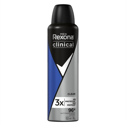 3372201.png Desodorante Antitranspirante Rexona Clinical Aerosol 150ml - Imagem 1