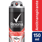 Desodorante Antitranspirante Aerossol Rexona Antibacterial Proteção 150ml