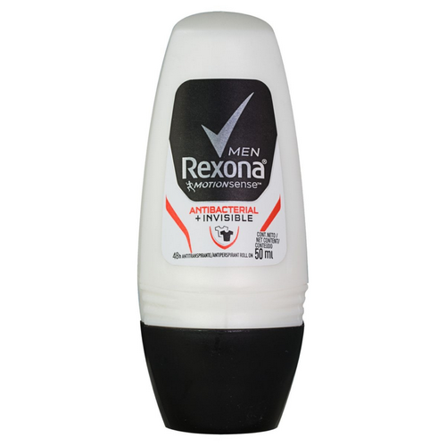 3455001.png Desodorante Antitranspirante Rexona Roll-On Antibacterial + Invisível 50ml - Imagem 1