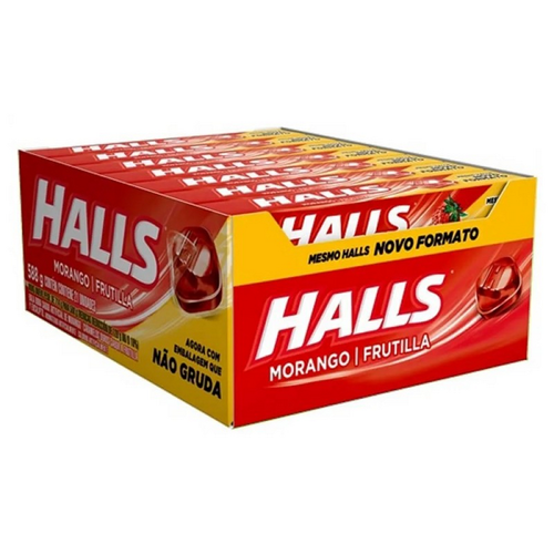 3809401.png Halls Bala Sabor Morango 28g - Imagem 1