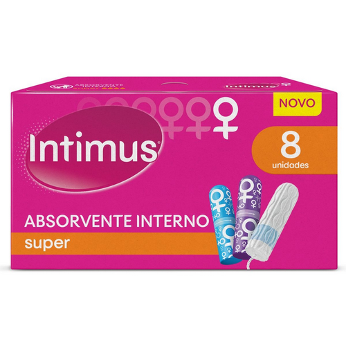 3934801.png Absorvente Intimus Gel Super com Abas 8 unidades - Imagem 1