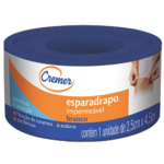 Esparadrapo Impermeável Branco Cremer 2,5cm x 4,5m