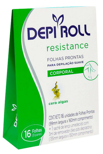 Folhas Depilatórias Depi Roll com Aloe Vera 16 Unidades