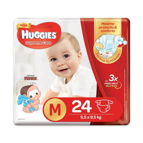 4119201.png Fralda Huggies Supreme Care Tamanho M Pacote Jumbo com 24 Unidades - Imagem 1