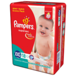 Fralda Descartável Pampers Supersec XXG com 20 Unidades