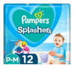 Fralda de Natação Pampers Splashers Tamanho P/M com 12 Unidades