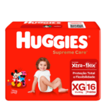 Fralda Descartável Huggies Supreme Care XG Pacote Jumbo com 16 Unidades