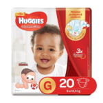 Fralda Huggies Supreme Care Tamanho G Jumbo com 20 Unidades