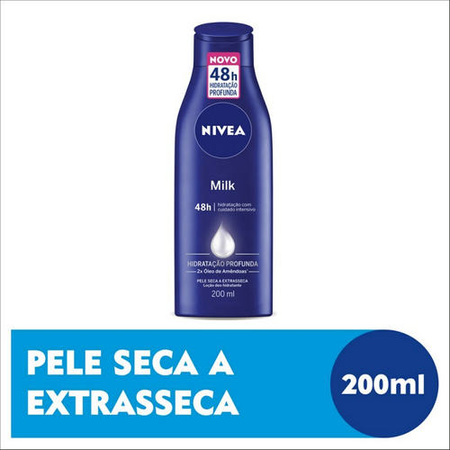 4911201.png Nivea Milk Loção Hidratante Corporal para Pele Seca 200ml - Imagem 1