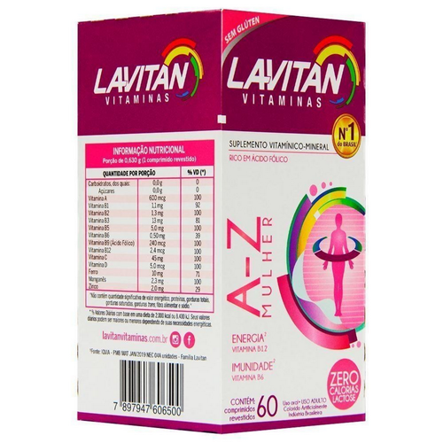 5490601.png Lavitan A-Z Mulher com 60 Comprimidos Revestidos - Imagem 1