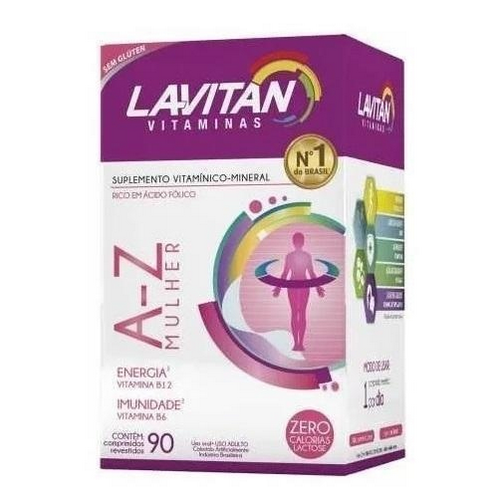 5517801.png Lavitan A-Z Mulher Polivitamínico com 90 Comprimidos Revestidos - Imagem 1