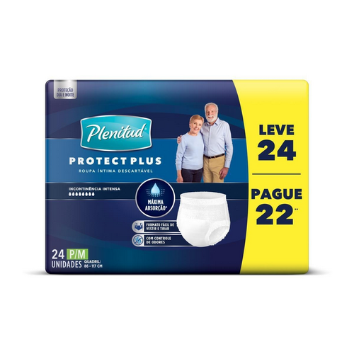 57802.png Roupa Íntima Descartável Plenitud Protect Plus P/M Leve 48 Unidades (2x24) - Imagem 1