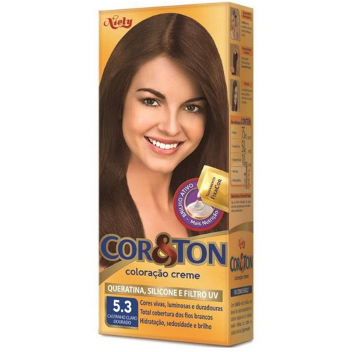 6479601.png Tinta de Cabelo Cor&Ton 5.3 Castanho Claro Dourado Niely - Imagem 1
