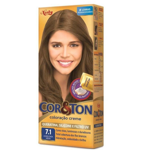 6482001.png Coloração Creme Permanente Cor&Ton 7.1 Louro Cinza Médio - Imagem 1