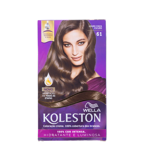 6519601.png Tinta Koleston Cor Intensa Creme Louro Cinza Escuro 61 Wella - Imagem 1