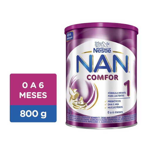 7220601.png Fórmula Infantil NAN Comfor 1 para Lactentes de 0 a 6 Meses Lata 800g - Imagem 1