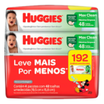 Lenço Umedecido Huggies Max Clean 48 Unidades