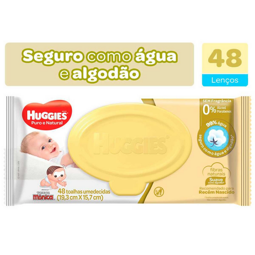 7342801.png Lenço Umedecido Huggies Recém-Nascido 48 Unidades - Imagem 1