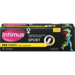 Absorvente Intimus Médio com Abas - 8 Unidades