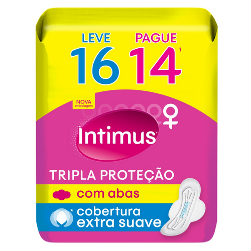 7430401.png Absorvente Intimus Tripla Proteção Seca com Abas - 16 Unidades - Imagem 1