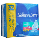 Absorvente Sempre Livre Adapt Plus Suave Com Abas - 32 Unidades