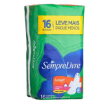 Absorvente Sempre Livre Adapt Plus Suave com Abas 16 Unidades