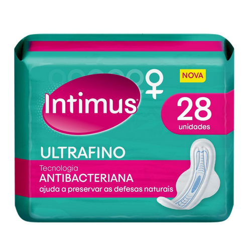 7507601.png Absorvente Intimus Antibacteriano com Abas 28 Unidades - Imagem 1