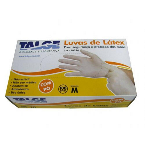 8803601.png Luva de Procedimento Talge com Pó, Tamanho M - 100 Unidades - Imagem 1