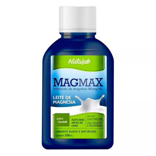 8864001.png Leite de Magnésia Magmax Sabor Hortelã 100ml Natulab - Imagem 1