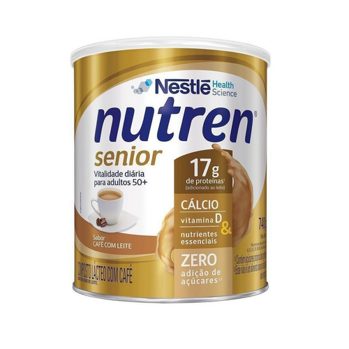9845801.png Nutren Senior Pó Sabor Café com Leite 740g Nestle - Imagem 1
