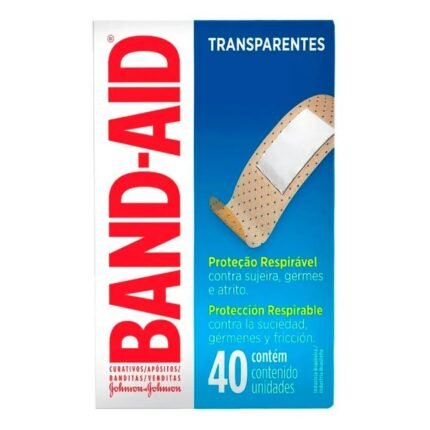 Curativo Band-Aid Transparente com 40 Unidades