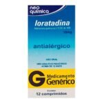 Antialérgico Loratadina 10mg Genérico Neo Química 12 Comprimidos