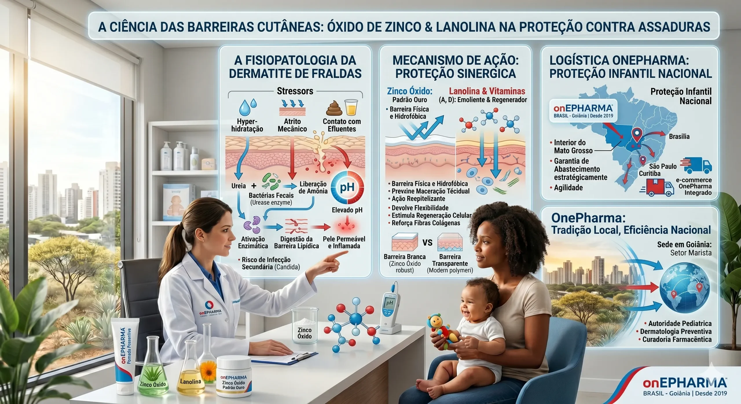 Pomadas para assadura infantil com barreira protetora para a pele do bebê